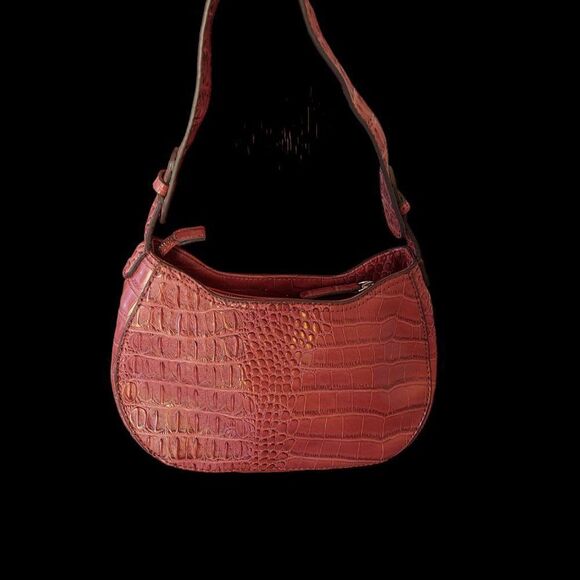 - Guess  Brown faux Alligator purse  11x6 1/2 inches  VGC - Picture 2 of 8